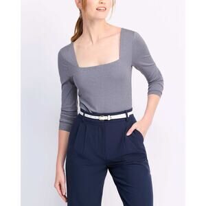 ISANI Nelson Square Neck Knit Bodysuit Size M NWT